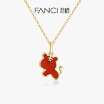 Fanci Fan Qi Silver Jewelry (Zodiac Series) Lucky Tiger Necklace Sterling Silver Honmei Year Pendant Female Ju Jingyi