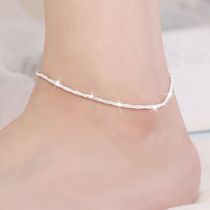 Anklet female 2021 New Tide summer silver s925 all day star Joker fashion Tanabata Valentines Day to send girlfriend simple