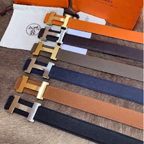Discount duty-free shop new classic gold buckle H-letter leather mens and womens general business leisure leather belt