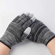 PU painted finger rubber gloves labor protection wear-resistant work site protection thin nylon breathable glue non-slip