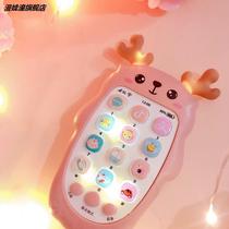 Baby phone Childrens simulation mini baby can bite childrens toys Early education girl boy mobile phone 3 years old
