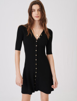 Maje new fall winter 2021 button design dress slim short knit skirt womens MFPRO01928