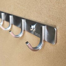 304 thickened stainless steel long row clothes hanger perforated wall-mounted bathroom door rear bathroom wall cloak hook
