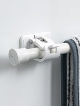 Japanese Rod Clip Hook Wall Wall Free Punch Window Curtain Rod Fixed Crossbar Door Curtain Rod Hanging Clip Holder Telescopic Rod Clip