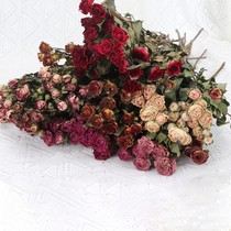 Yunnan straight hair multi-headed rose dried flower real flower natural wind dry bouquet Mori multi-headed Rose shooting props