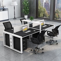 Shangpingyi furniture office furniture computer table and chair combination card holder 4 employees modern simple 6-station screen