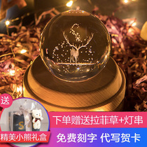  Elk Crystal Ball Music Box Music Box Girl Best Friend Birthday Sky City Carousel Little Prince