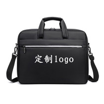 Briefcase Custom Inlogo Enterprise Business Paper Office Meeting Travel Inclined Satchel Shoulder Handbag Computer Bag