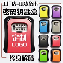 Key cabinet wall-mounted wall-mounted residential accommodation box plate management storage door decoration password anti-theft creative decorator