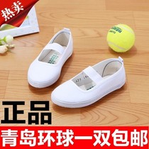 Children's gymnastics shoes white sneakers small white shoes parent-child primary school students kindergarten dance shoes white canvas shoes nurse shoes