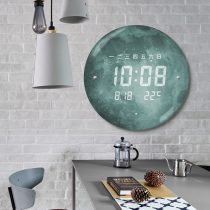Moon clock wall clock living room perpetual calendar LED electronic clock wall digital time display 2022 new