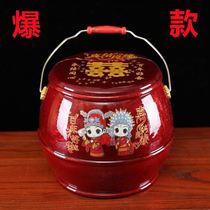 The womans dowry three-piece set of toilets small solid wood ornaments large plastic children Sun barrels wedding supplies