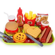 Childrens hamburger toy set fries house girl simulation food sushi model biscuit Cola set
