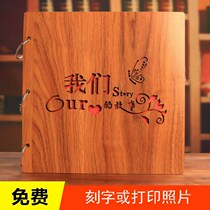 (Couple) (Album diy couple)6-16 inch handmade couple production paste wooden album