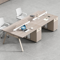 Staff office desk and chair combination simple modern employee card seat four or six person desk screen computer desk