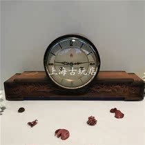 Feng two Pavilion] Cultural Revolution antique clock old-fashioned clock fifteen days Jinmei brand boxwood carved old clock joy