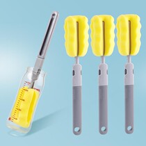 Milk bottle brush sponge replacement head cleaning brush washing bottle brush set shabu-shabu newborn baby with Cup brush milk-
