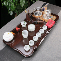 Ebony tea tray whole set of tea kung fu tea set light luxury modern automatic integrated tea table Chinese household