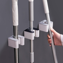 Mop Hook Thever Wall-mounted Powerful Sweep the mop washroom fixed buckle clamps exempt from punching and containing the shelf