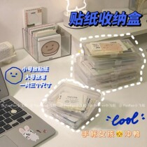 Transparent buckle receipt sticker card stationery arrangement postcard storage portable grate card sticker box