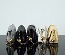 Summer New Classic WOC double gold bead chain rhomboid double C flap single shoulder crossbody hardware film suitable