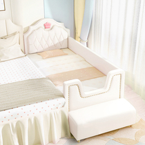 Baby splicing big bed Princess Crown childrens bed widening artifact small bed guardrail high-end soft bag baby single bed