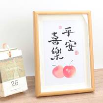 Chinese real wood photo frame hanging wall country frame mounting book French character painting outer frame cross embroidered frame self-loading customization