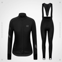 GRC unruly endless cycling suit winter windproof warm top bib riding pants fleece soft shell riding suit women