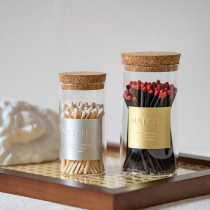 ins scented candle long match bottle pipe light cigarette cigar aromatherapy special igniter vintage match