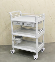 ABS beauty trolley beauty salon shelf small bubble instrument rack stainless steel three-layer multifunctional tool cart