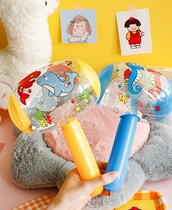 Childrens inflatable hammer toy small hammer cartoon balloon baby beating punishment props with whistle Bell