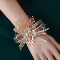 Bridesmaids wrist flowers senior sense super fairy Korean bride and sister group wedding ceremony flower