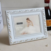 Solid wood photo frame creative 5 6 7 8 12 inch a4 table European photo children's picture frame hanging wall customized