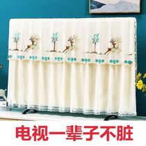 European fabric LCD TV set dust cover 55 inch 65 desktop universal TV cabinet tablecloth cover cloth towel