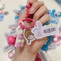 Childrens name Pendant Acrylic Key Button Toddler Graduation Open Elementary School Student Name Companion Gift Friends Remembrance Day