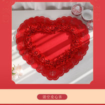 Early birth noble son wedding press bed pendulum mold containing dried fruit heart-shaped creative wedding bed decoration wedding room wedding use