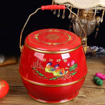 Son and Sun Bucket Marriage Wedding Supplies Toilet Small Bride Home Dowry Dowry Womens Set Festive High-end