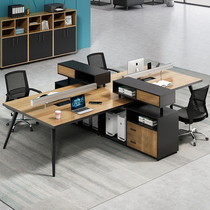 Desk Chair Combo Screen Working Position 24 People Financial Staff Computer Desk Son of 4 Seat Office Furniture