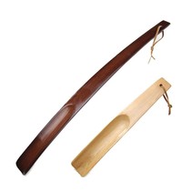 Shoehorn long handle solid wood household creative shoe lifting device shoe-wearing auxiliary device for the elderly and pregnant women portable lengthened strong and resistant