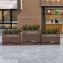 Outdoor Iron Art Flower Box Combined Commercial Street Partition Iron Art Flower Pots Sales section Courtyard Planting Flower Groove Flower Racks Custom