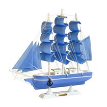 Mediterranean sailing sailing craft simulation solid wood model office decoration to send friends gifts