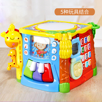 Hexahedron childrens early education puzzle music beat drum 0-1 year old baby hand clap drum baby toy 6 months
