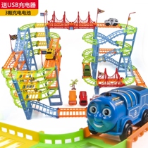 Variety of electric rail car train assembly high-speed rail boy girl child educational toy car