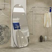 Clothing store full-length mirror floor-mounted fitting mirror ins thin and high Beauty Mirror womens clothing store special dressing mirror