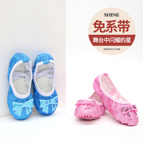 UK Next road children dance shoes female ballet shoes butterfly knot Chinese dance-free with practice shoes