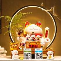 Shake hand fortune cat ornaments creative opening gift big and small shop cashier home living room automatic beckoning