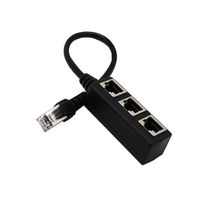 RJ45 network connector network cable extender high quality mesh port one-point three adapter eight-core splitter