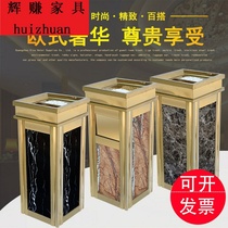 Hotel trash can lobby vertical elevator entrance dedicated hotel with ashtray corridor stainless steel commercial barrel