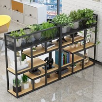 Balcony flower shelf shelf simple wrought iron multi-storey bookshelf floor-standing living room screen office partition display stand