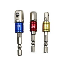 Hexagon handle turn square head sleeve connector small 1 4 3 8 1 2 wind batch electric sleeve connection conversion Rod